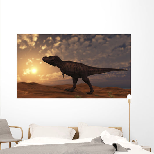 Tyrannosaurus Rex Walking across Wall Decal Design 2