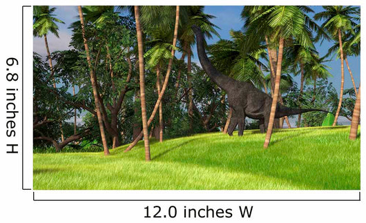 Large Brachiosaurus Grazing Palm Wall Decal