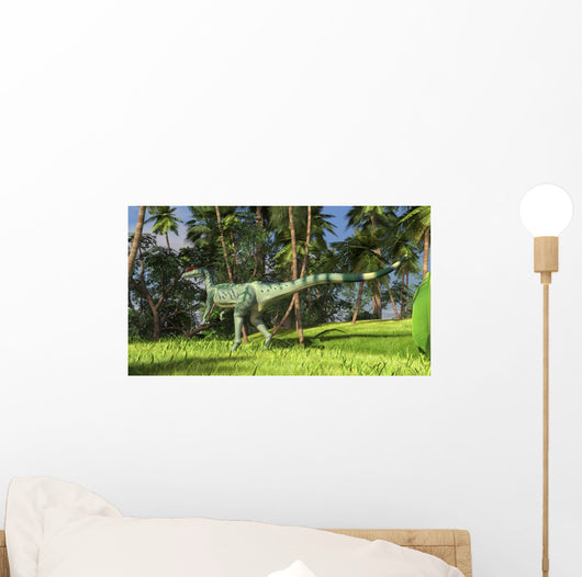 Dilophosaurus Hunting Prehistoric Environment Wall Decal Design 1