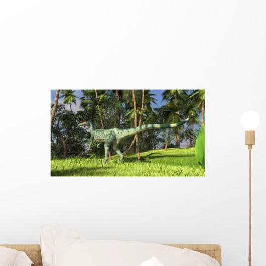 Dilophosaurus Hunting Prehistoric Environment Wall Decal Design 1