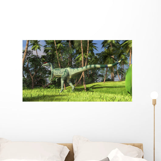 Dilophosaurus Hunting Prehistoric Environment Wall Decal Design 1
