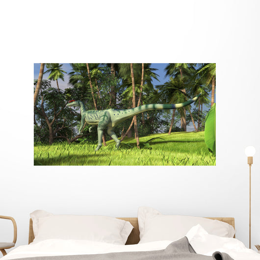 Dilophosaurus Hunting Prehistoric Environment Wall Decal Design 1