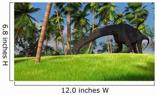 Large Brachiosaurus Grazing Tropical Wall Decal Design 1
