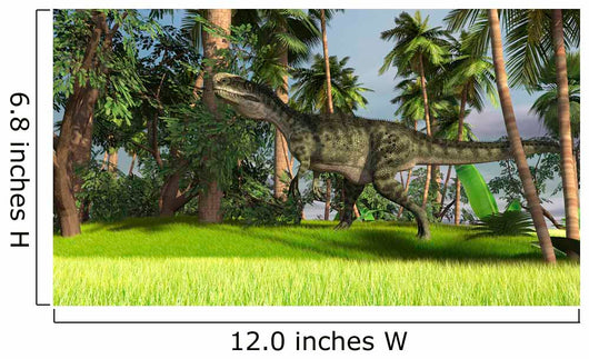 Monolophosaurus Prehistoric Tropical Landscape Wall Decal Design 2