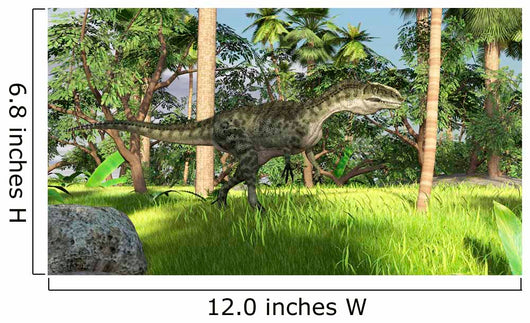 Monolophosaurus Prehistoric Tropical Landscape Wall Decal Design 1