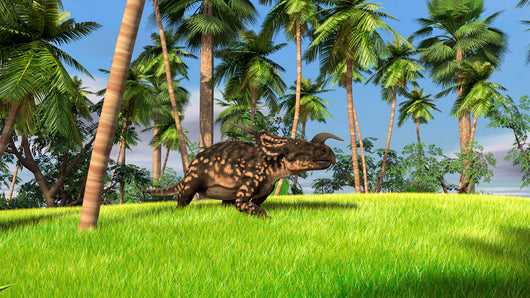 Brown Einiosaurus Walking across Wall Decal Design 1