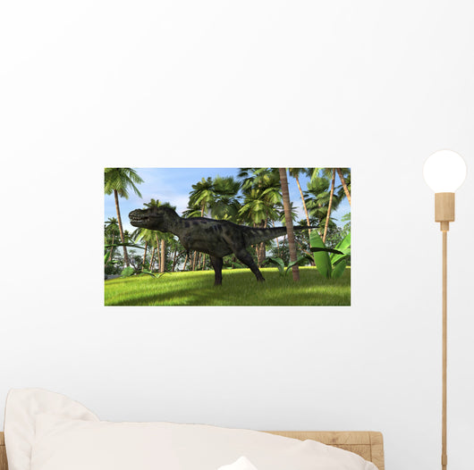 Tyrannosaurus Rex Hunting Tropical Wall Decal Design 2