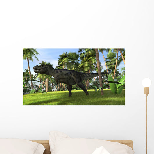 Tyrannosaurus Rex Hunting Tropical Wall Decal Design 2