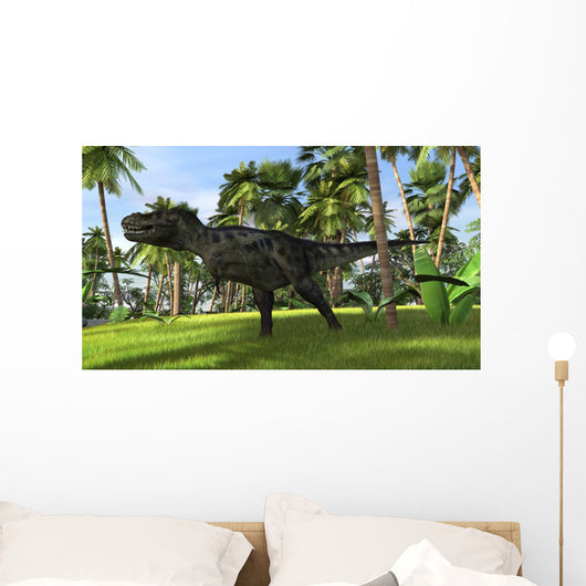 Tyrannosaurus Rex Hunting Tropical Wall Decal Design 2