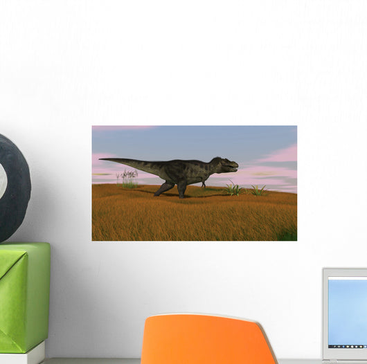 Tyrannosaurus Rex Walking across Wall Decal Design 1