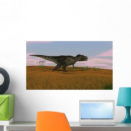 Tyrannosaurus Rex Walking across Wall Decal Design 1