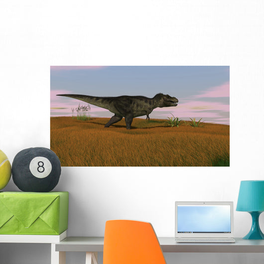 Tyrannosaurus Rex Walking across Wall Decal Design 1