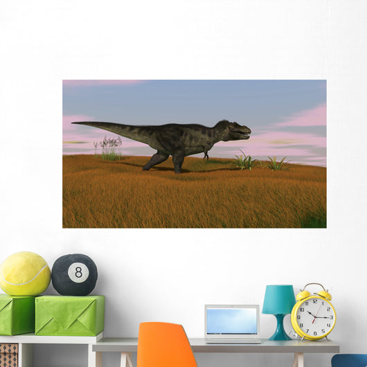 Tyrannosaurus Rex Walking across Wall Decal Design 1