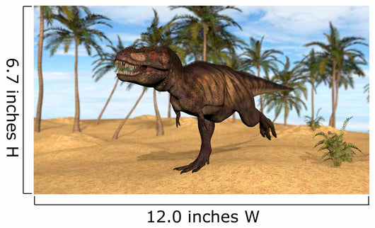 Tyrannosaurus Rex Running Prehistoric Wall Decal Design 2