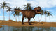 Tyrannosaurus Rex Standing Shoreline Wall Decal