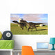 Pair Utahraptors Grassy Field Wall Decal