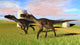 Pair Utahraptors Grassy Field Wall Decal