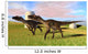 Pair Utahraptors Grassy Field Wall Decal