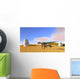 Utahraptor Running across Grassy Wall Decal