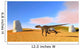 Utahraptor Running across Grassy Wall Decal