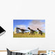Three Utahraptors Running across Wall Decal Design 3