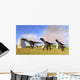 Three Utahraptors Running across Wall Decal Design 3