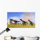 Three Utahraptors Running across Wall Decal Design 3