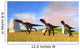 Three Utahraptors Running across Wall Decal Design 3