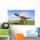 Utahraptor Walking across Grassy Wall Decal Design 1