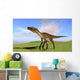 Utahraptor Walking across Grassy Wall Decal Design 1