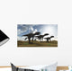 Three Utahraptors Running across Wall Decal Design 2