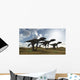 Three Utahraptors Running across Wall Decal Design 2