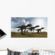Three Utahraptors Running across Wall Decal Design 2