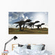 Three Utahraptors Running across Wall Decal Design 2