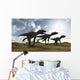 Three Utahraptors Running across Wall Decal Design 2