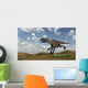 Utahraptor Running across Desert Wall Decal Design 1