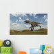 Utahraptor Running across Desert Wall Decal Design 1