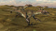 Three Utahraptors Running across Wall Decal Design 1