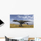Utahraptor Running across Barren Wall Decal Design 3