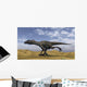 Utahraptor Running across Barren Wall Decal Design 3