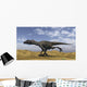 Utahraptor Running across Barren Wall Decal Design 3