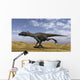 Utahraptor Running across Barren Wall Decal Design 3
