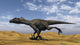 Utahraptor Running across Barren Wall Decal Design 3