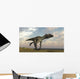 Utahraptor Running across Barren Wall Decal Design 2