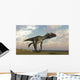Utahraptor Running across Barren Wall Decal Design 2