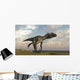 Utahraptor Running across Barren Wall Decal Design 2