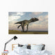 Utahraptor Running across Barren Wall Decal Design 2