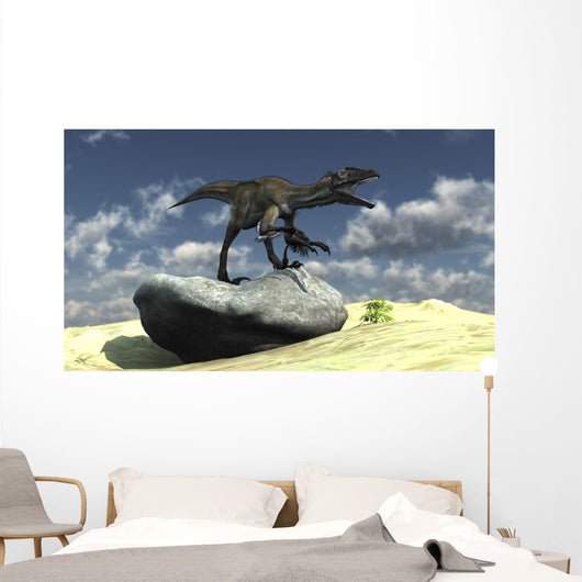 Utahraptor Bellows Loud Roar Wall Decal Design 1