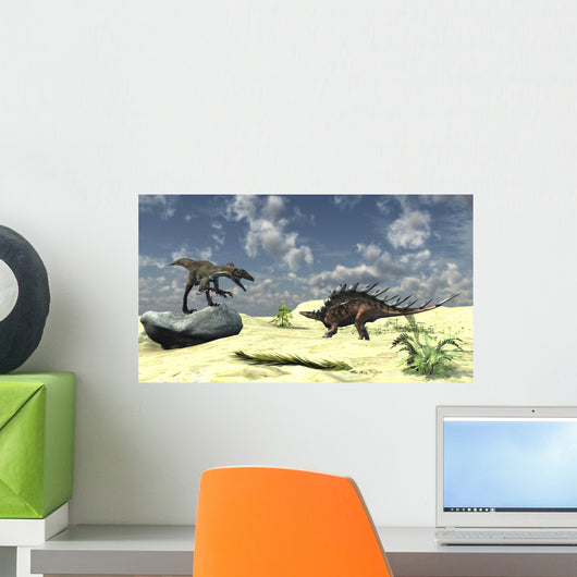Confrontation between Utahraptor and Wall Decal