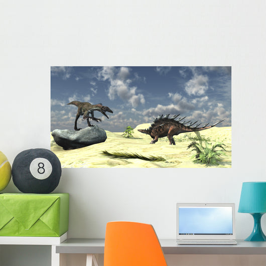 Confrontation between Utahraptor and Wall Decal